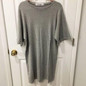 Tee Shirt Dress with Slit